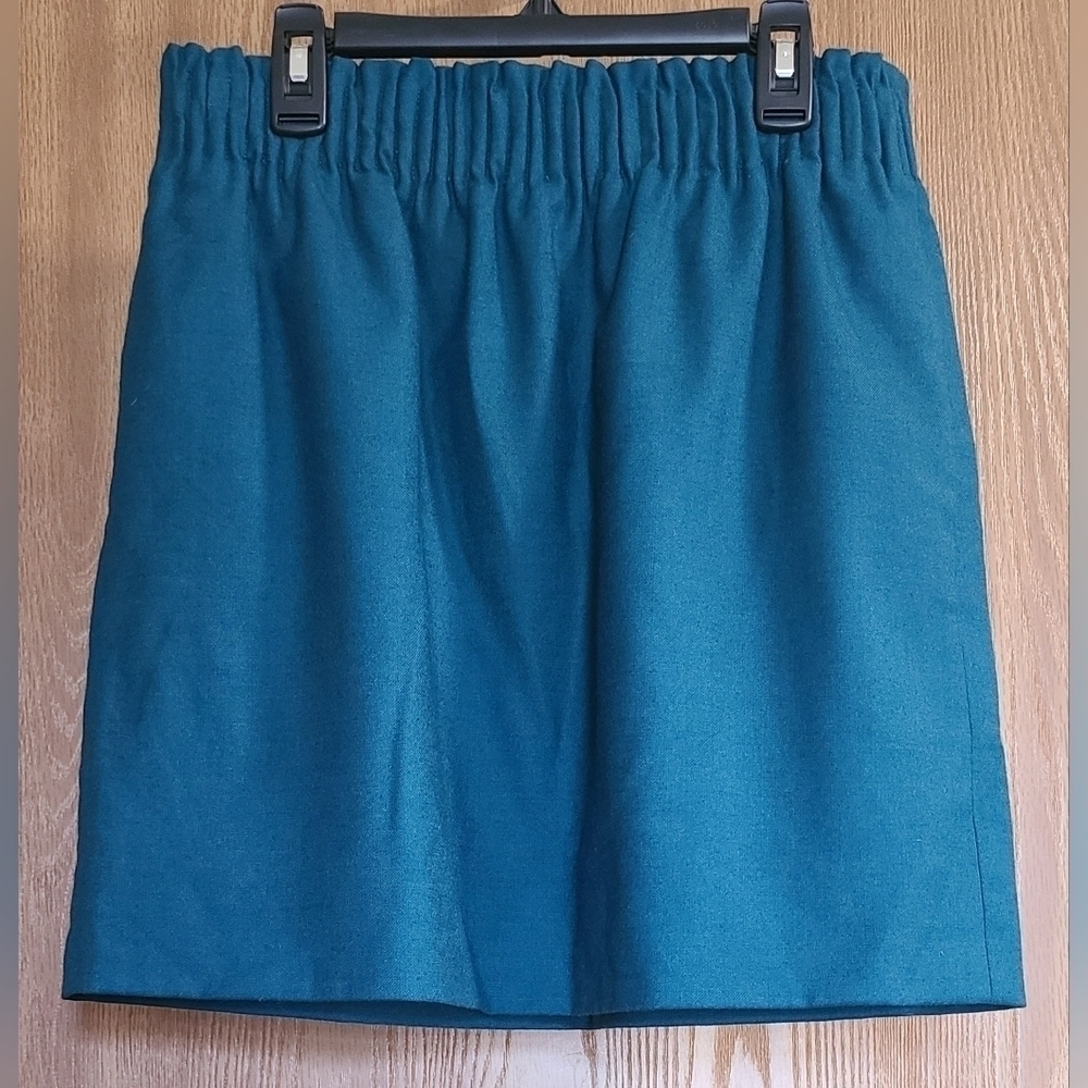 J. Crew Short Teal Skirt‎ Size 4